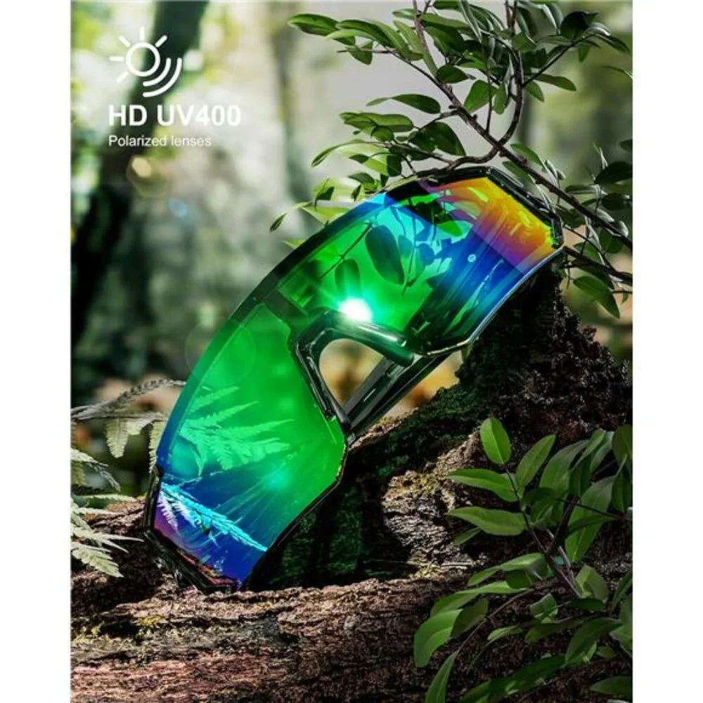 Men's UV400 Protection Sunglasses Polarized Wrap Around Sunglasses